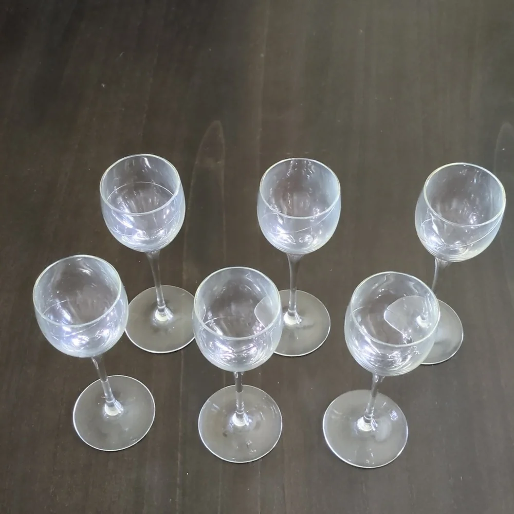 Vintage Kosta Boda Crystal Line Wine Cordial Glasses by Anna Ehrner set of 6 - Picture 3 of 7